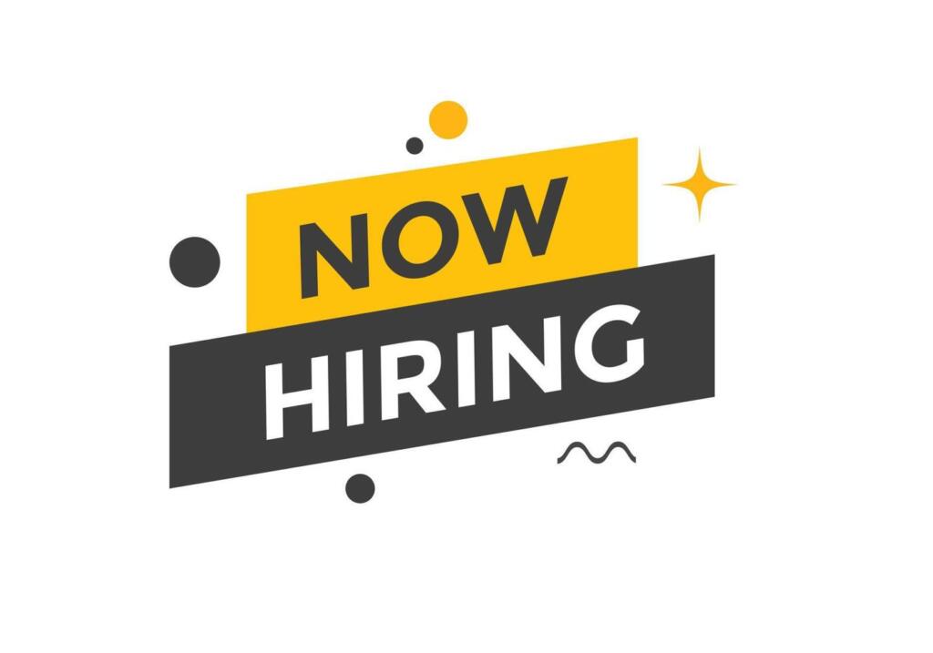 "Now Hiring" graphic banner